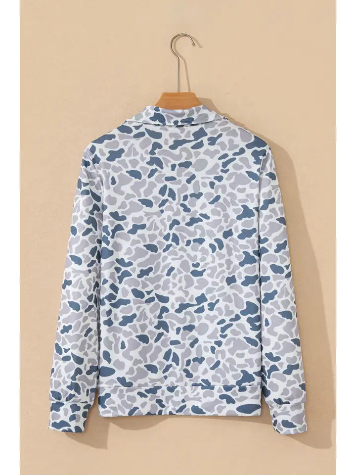 Camo Zip Pullover