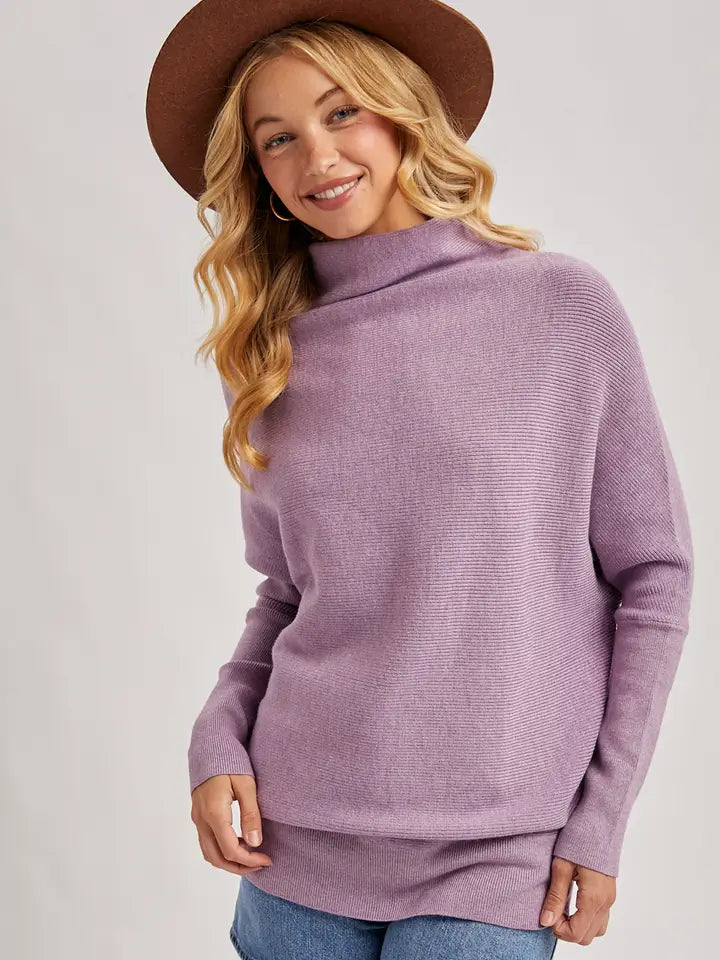 Slouch Neck Dolman Sleeve Sweater