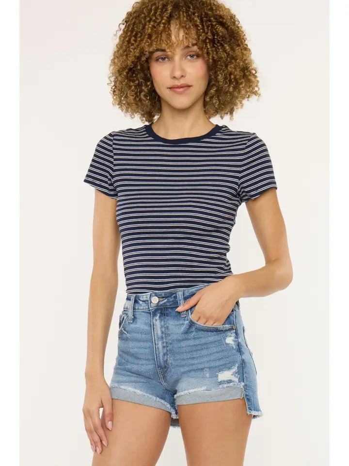 High Rise Cuffed Shorts