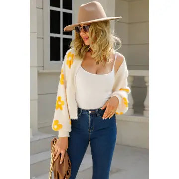 70's Flower power cardi