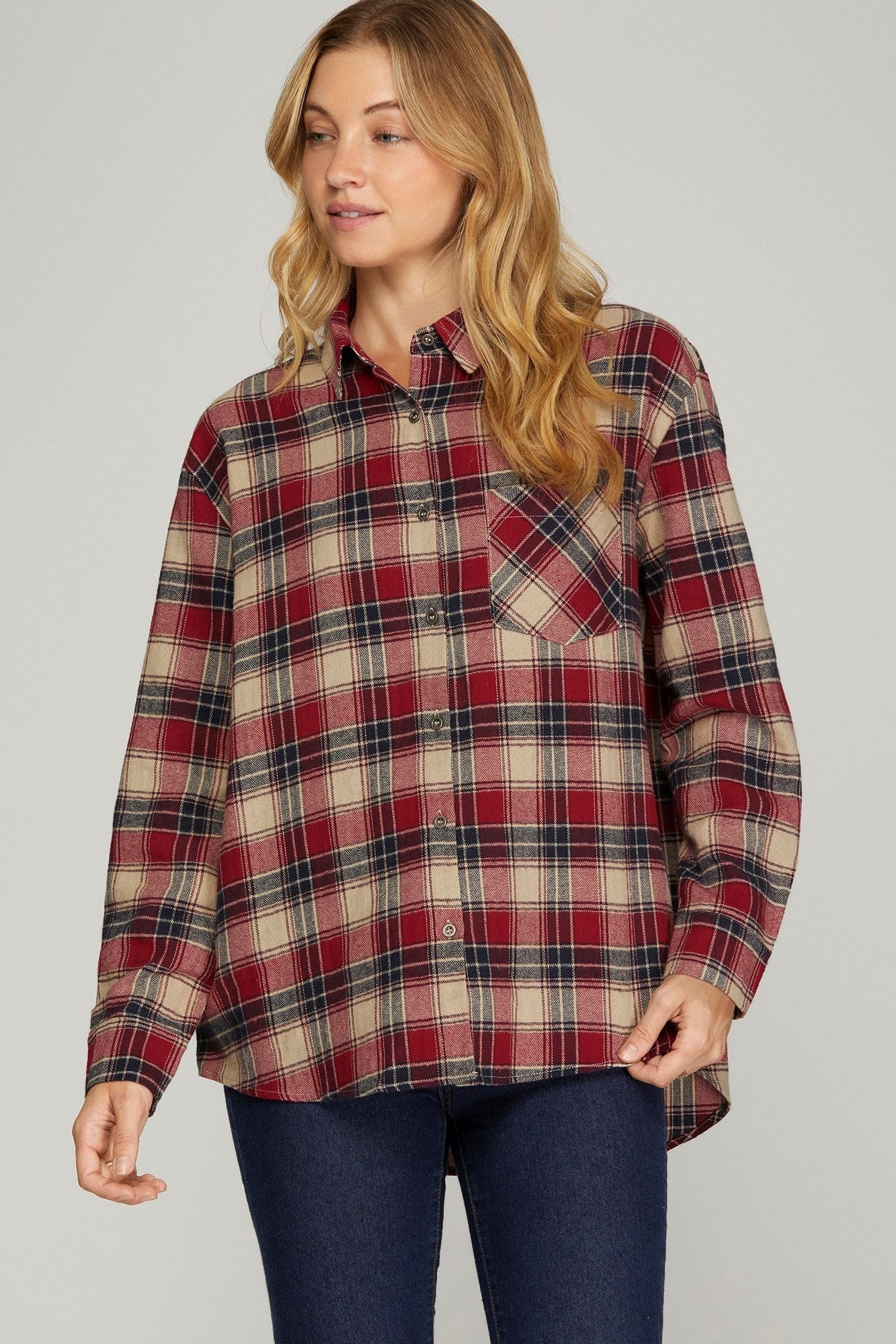 Long Sleeve Plaid Flannel