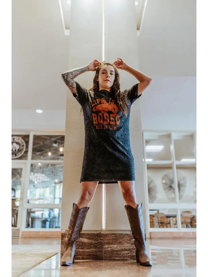 Lifes a Rodeo Mineral Washed Oversized T