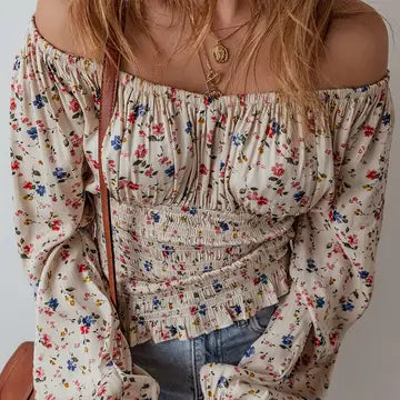 BOHO Floral print Smock top