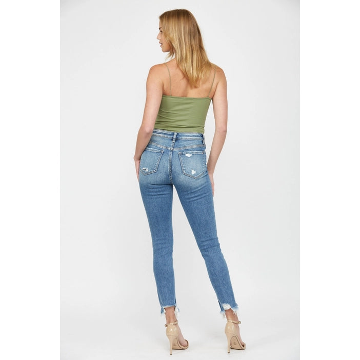 HIgh Rise ankle skinnies- MICA