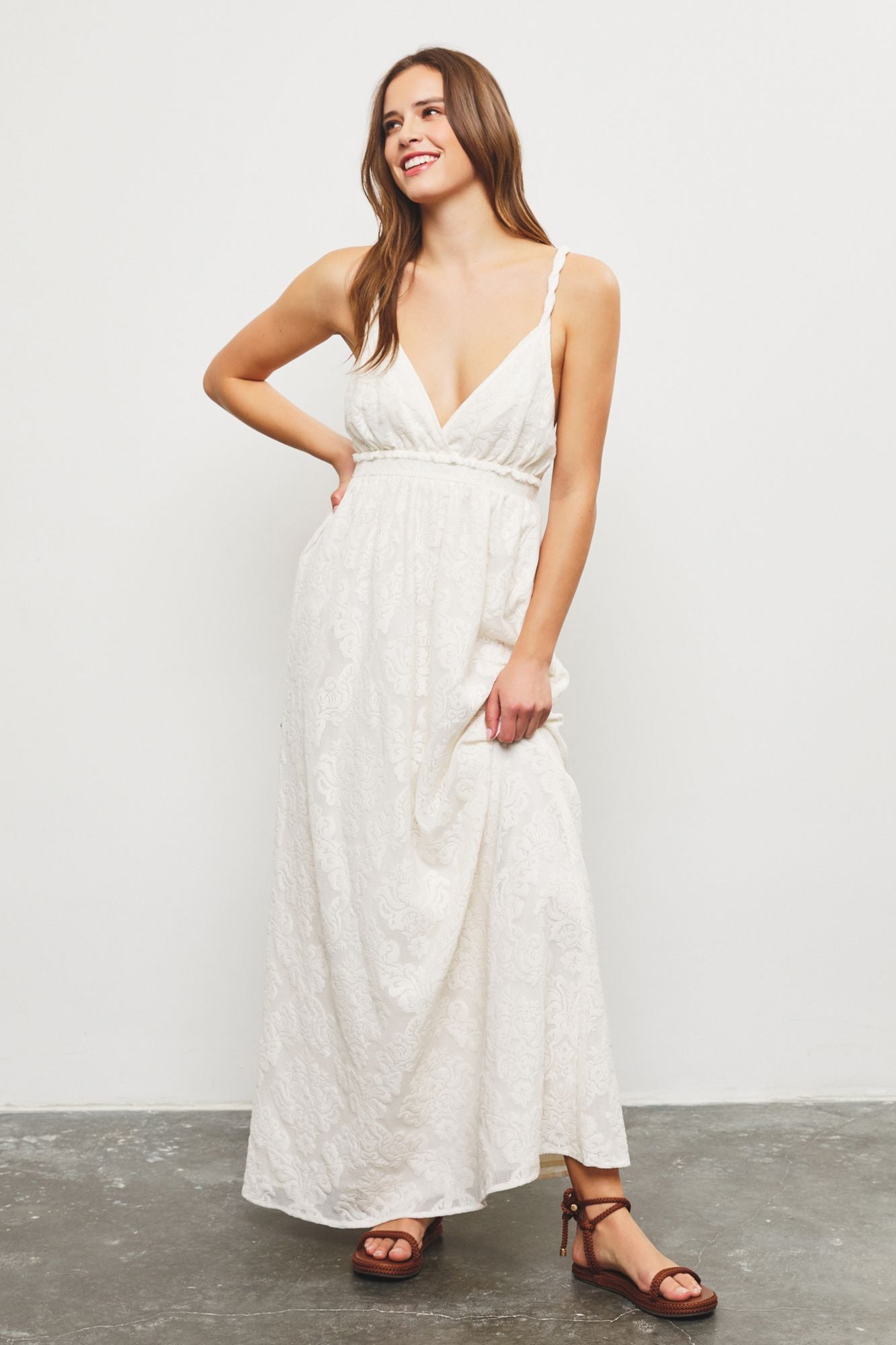 Criss Cross Back Maxi Dress