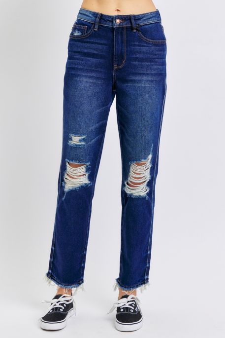 Judy Blue- Distressed Straight Leg