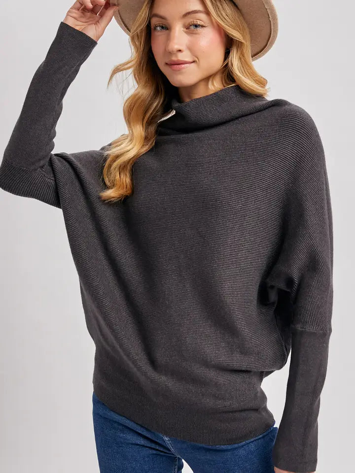 Slouch Neck Dolman Sleeve Sweater