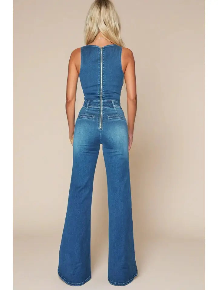 Denim Wide Leg Jumper