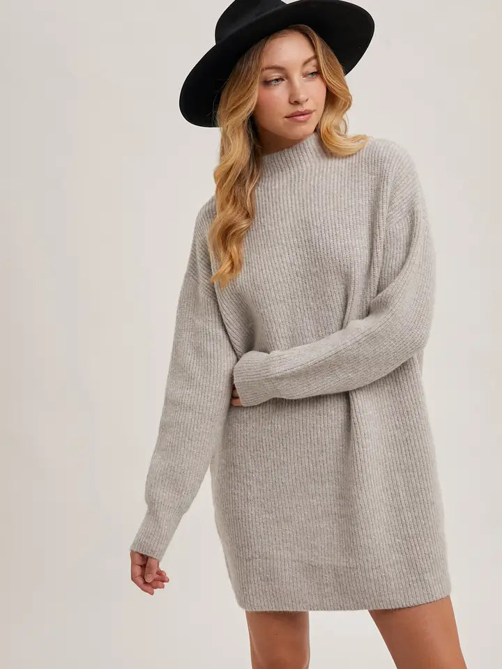 Mock Neck Sweater Dress