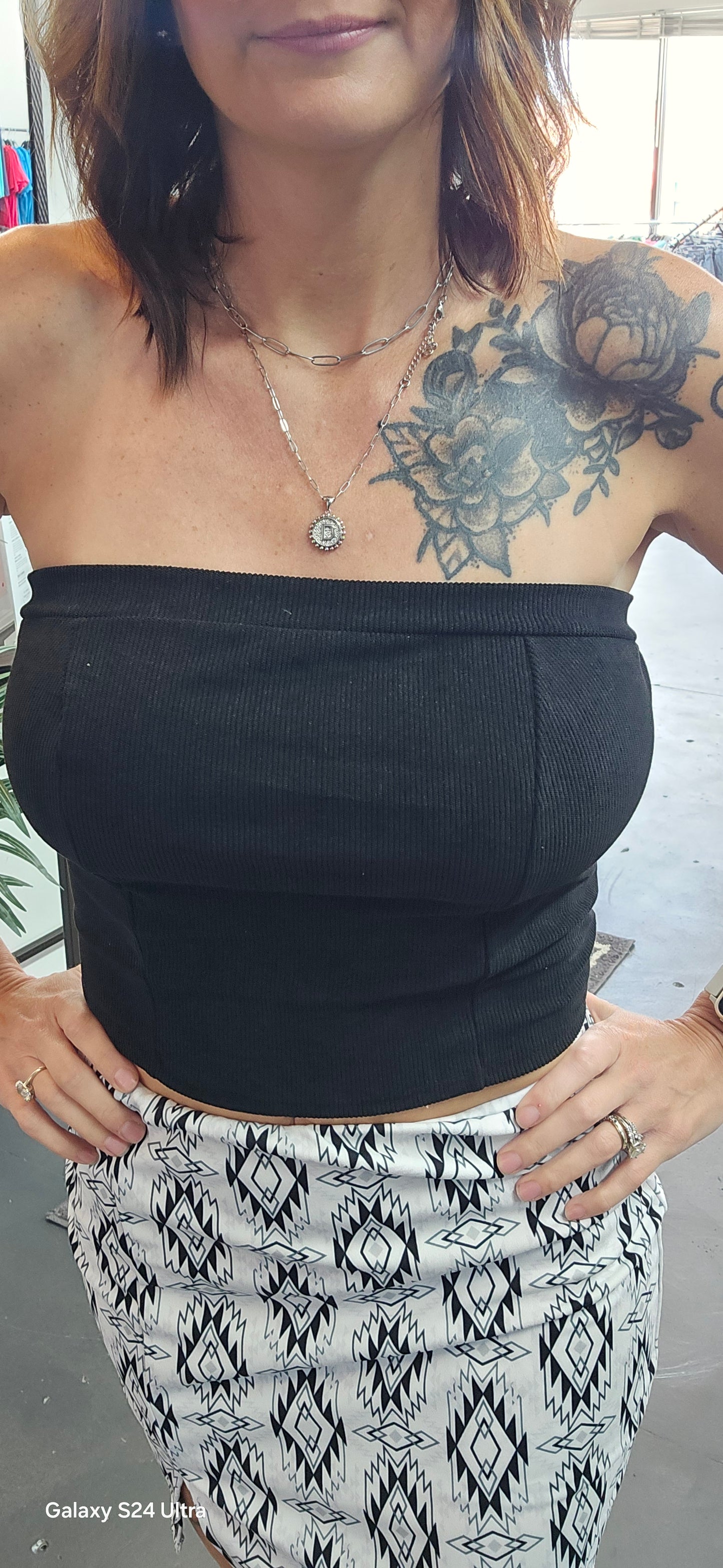 Black Corduroy Corset top