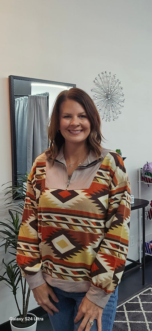 Aztec half zip