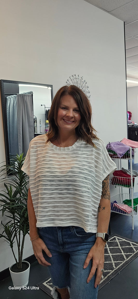 Braide short sleeve sweater
