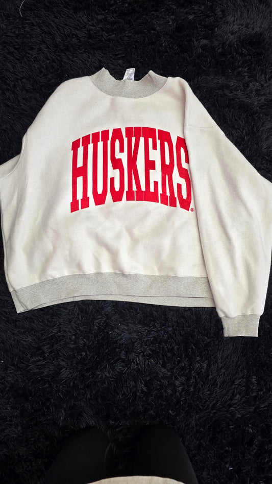 Nebraska Reversible Mock Neck Sweatshirt