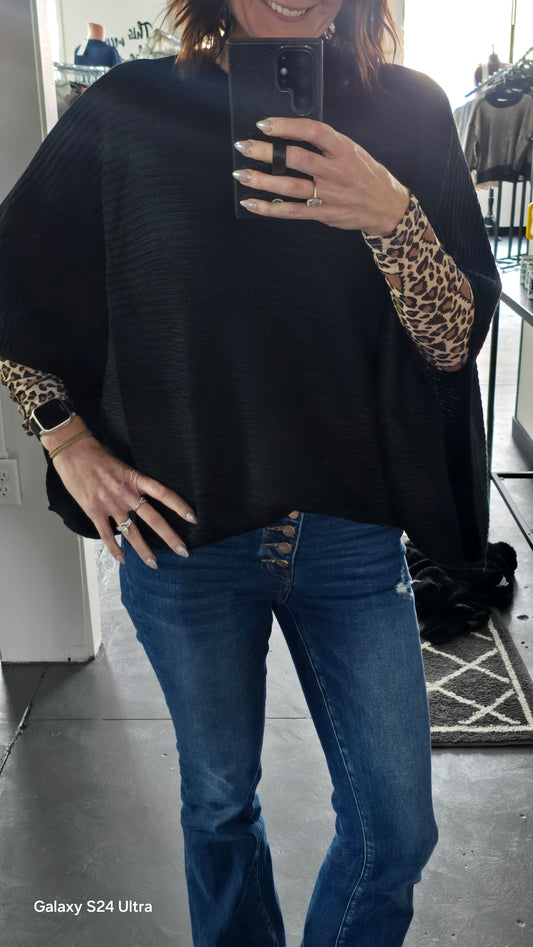 Sweater Poncho Top