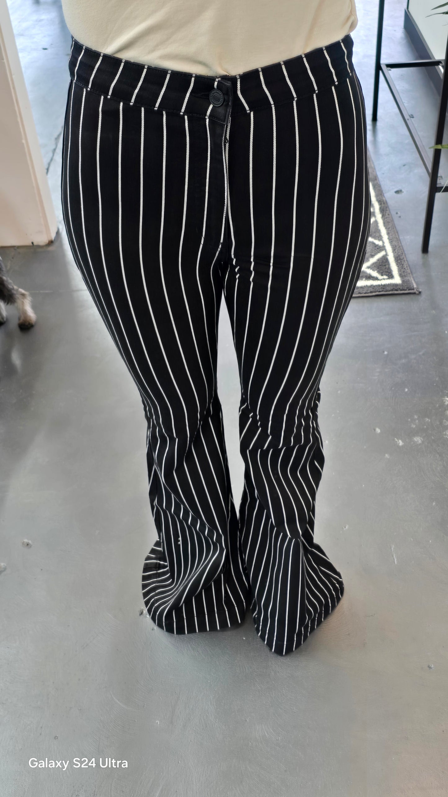 Pin Stripe Flare Pants