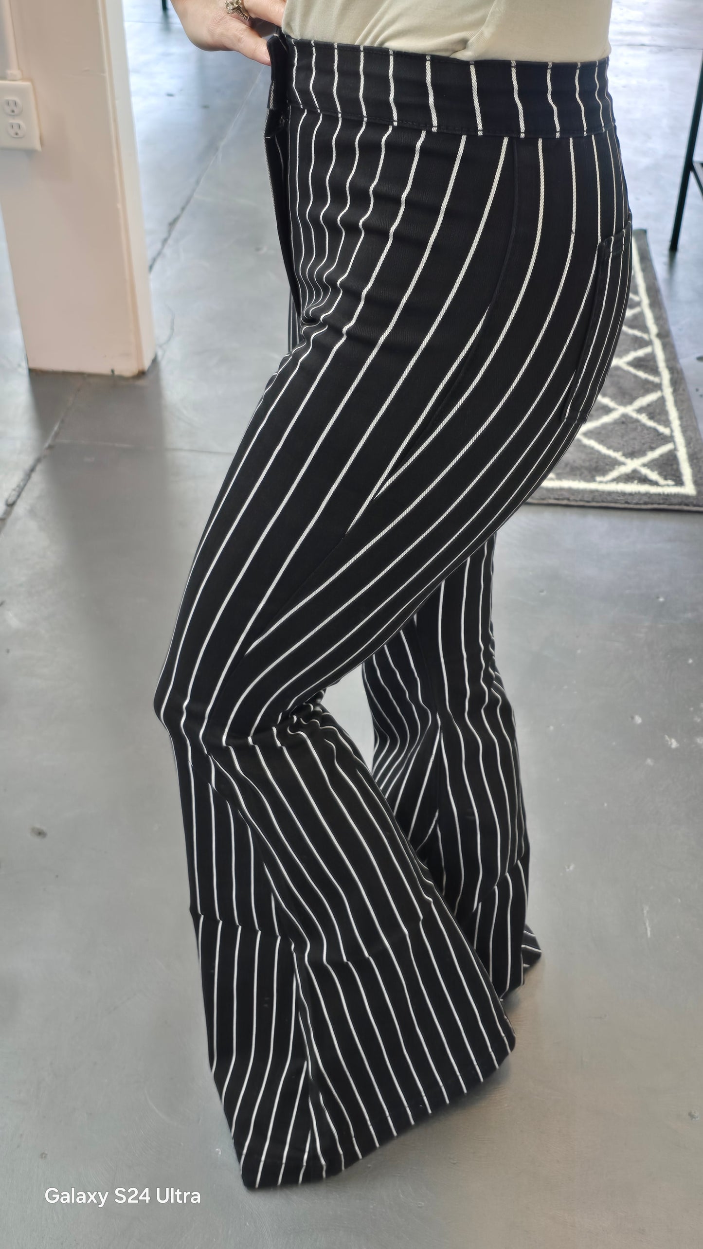 Pin Stripe Flare Pants