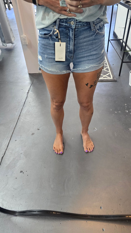 High Rise Cuffed Shorts