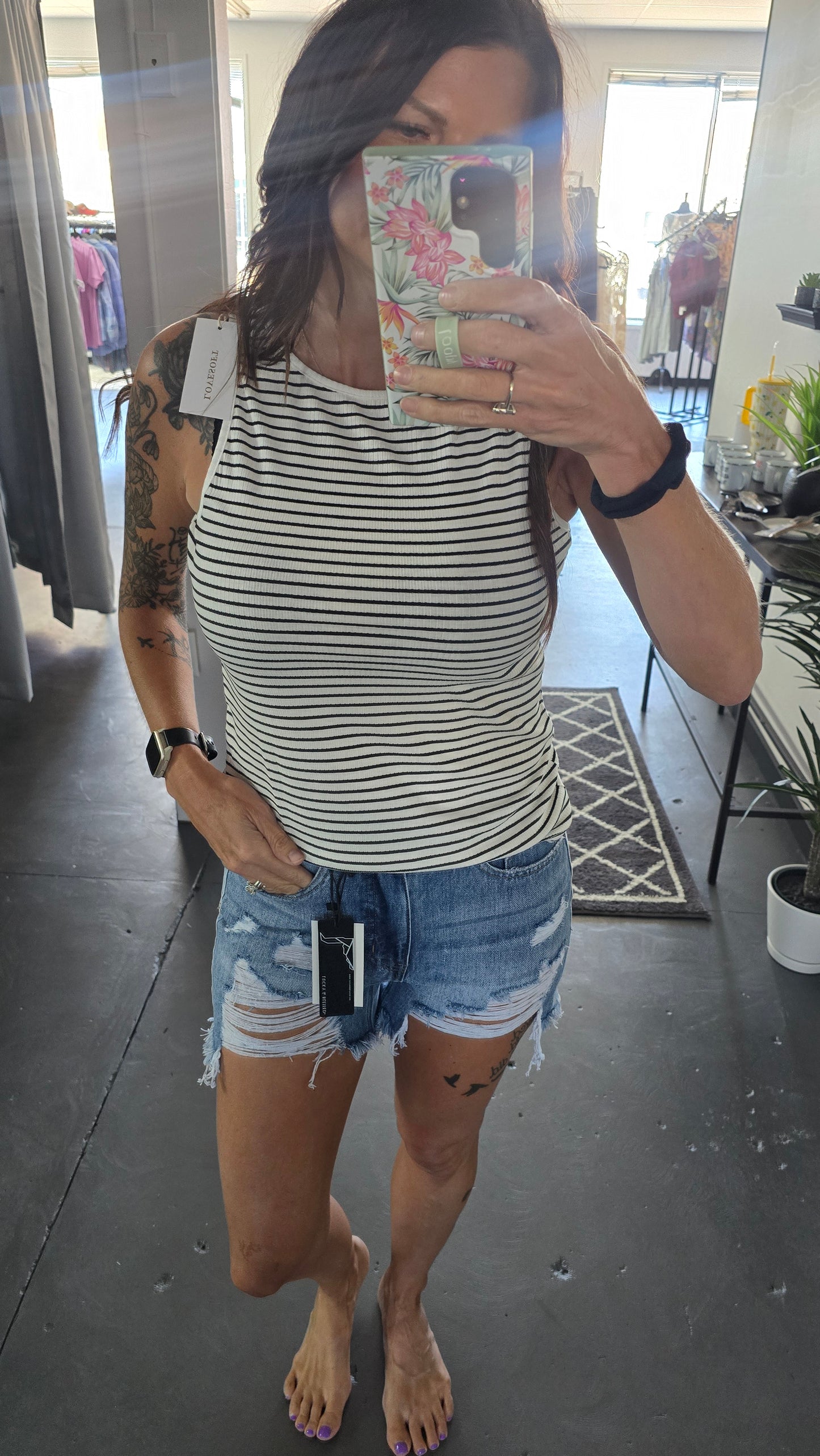The striped Rib tank