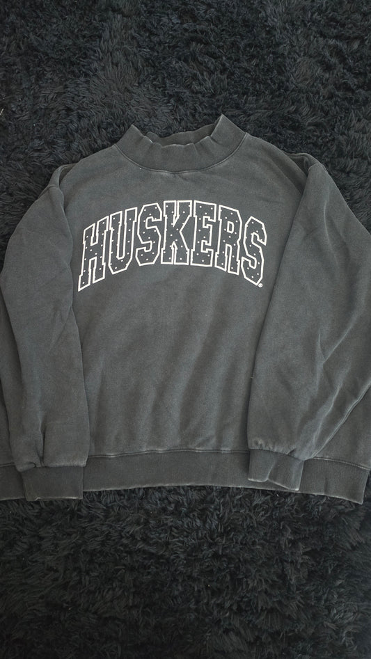 Dot Huskers Mock Neck Sweatshirt