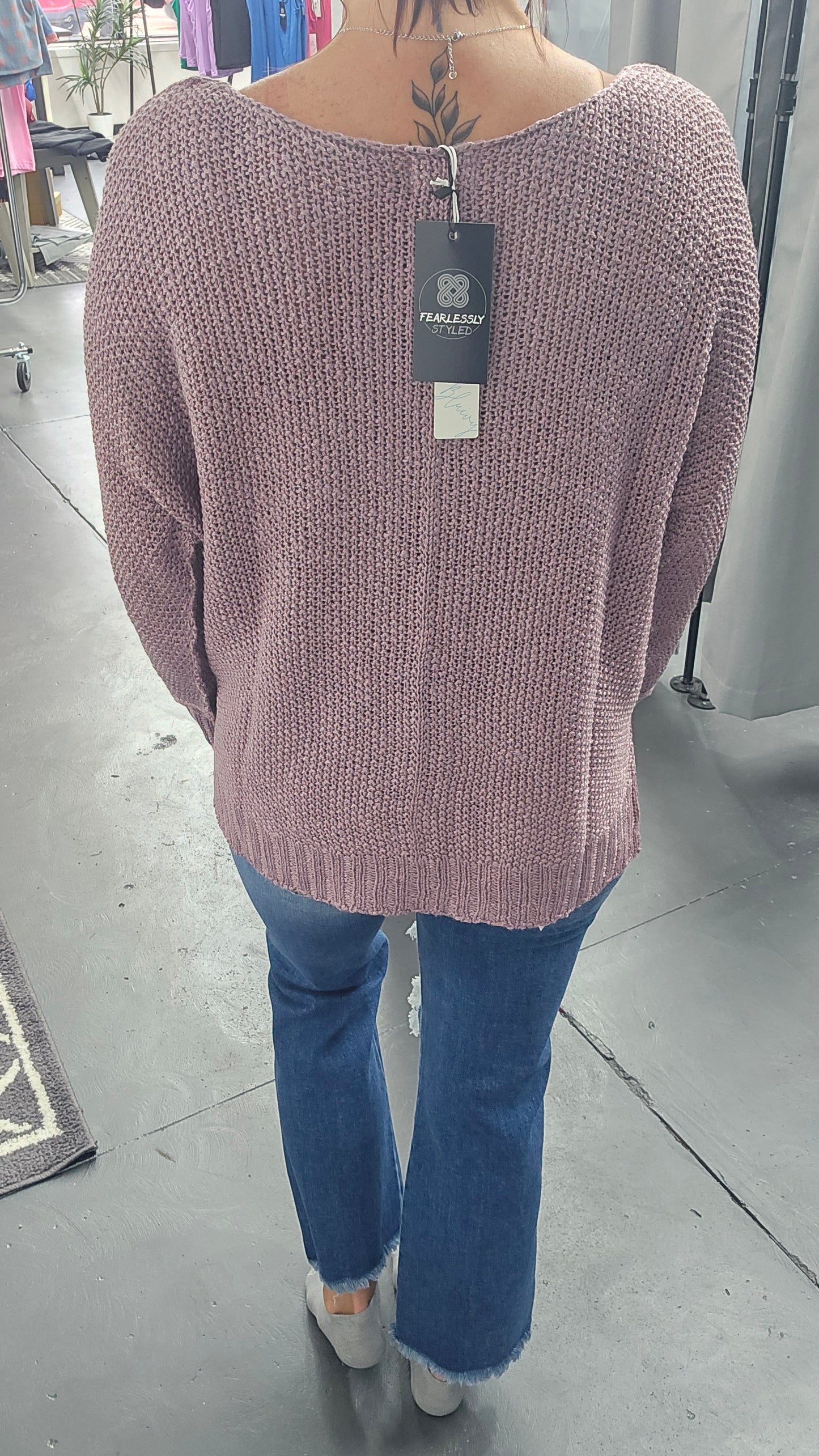 Reverse Seam Loose Fit Sweater