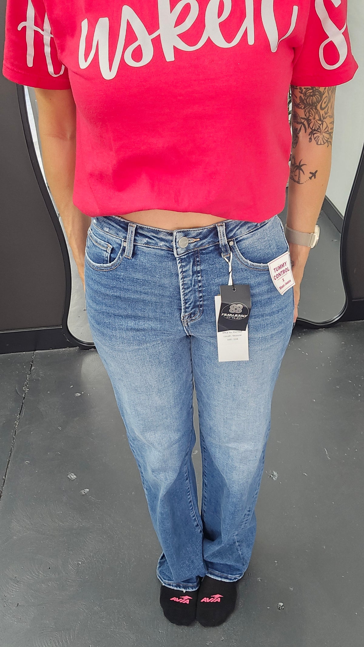 High Rise Straight Leg Jean