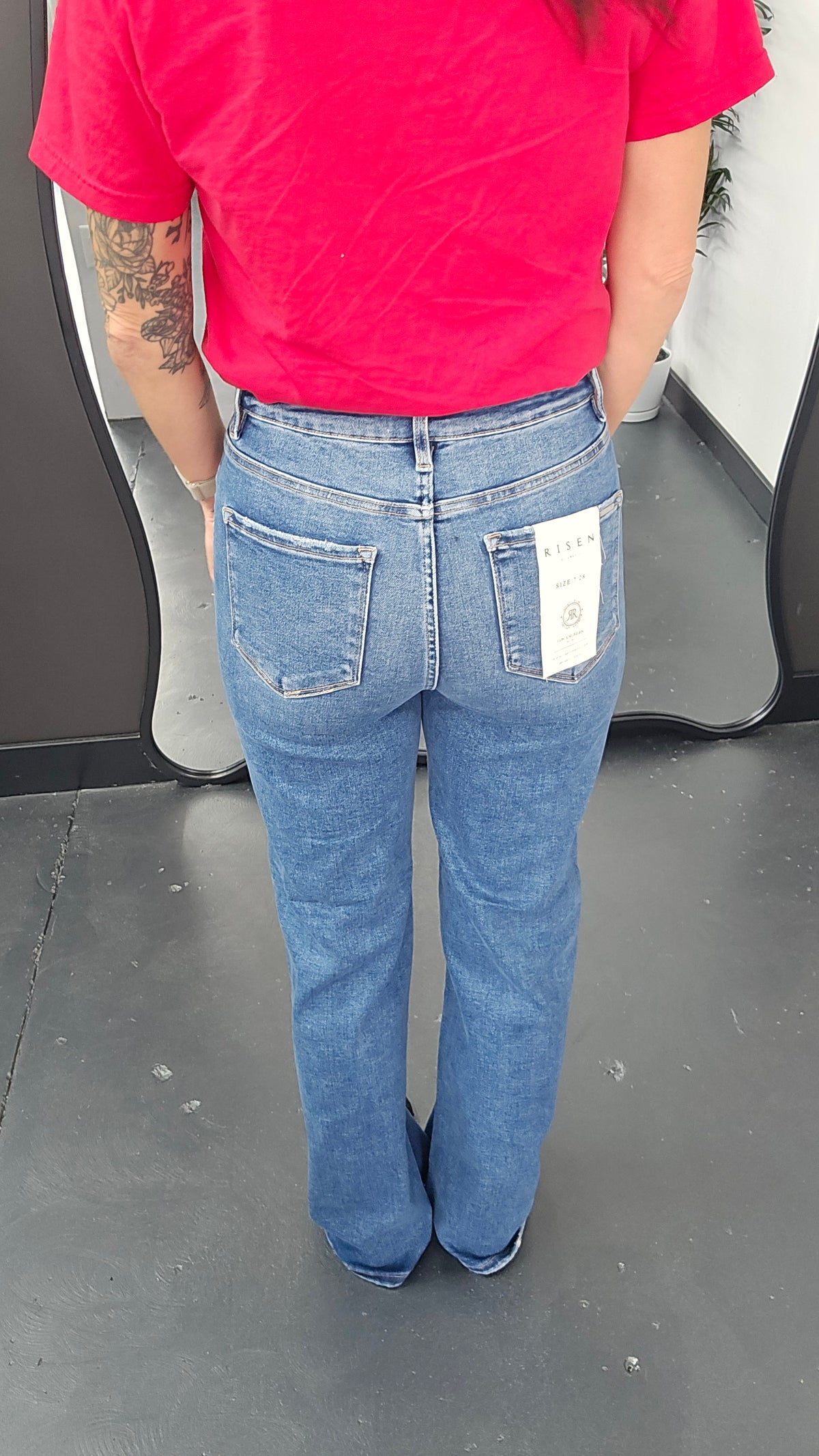 High Rise Straight Leg Jean