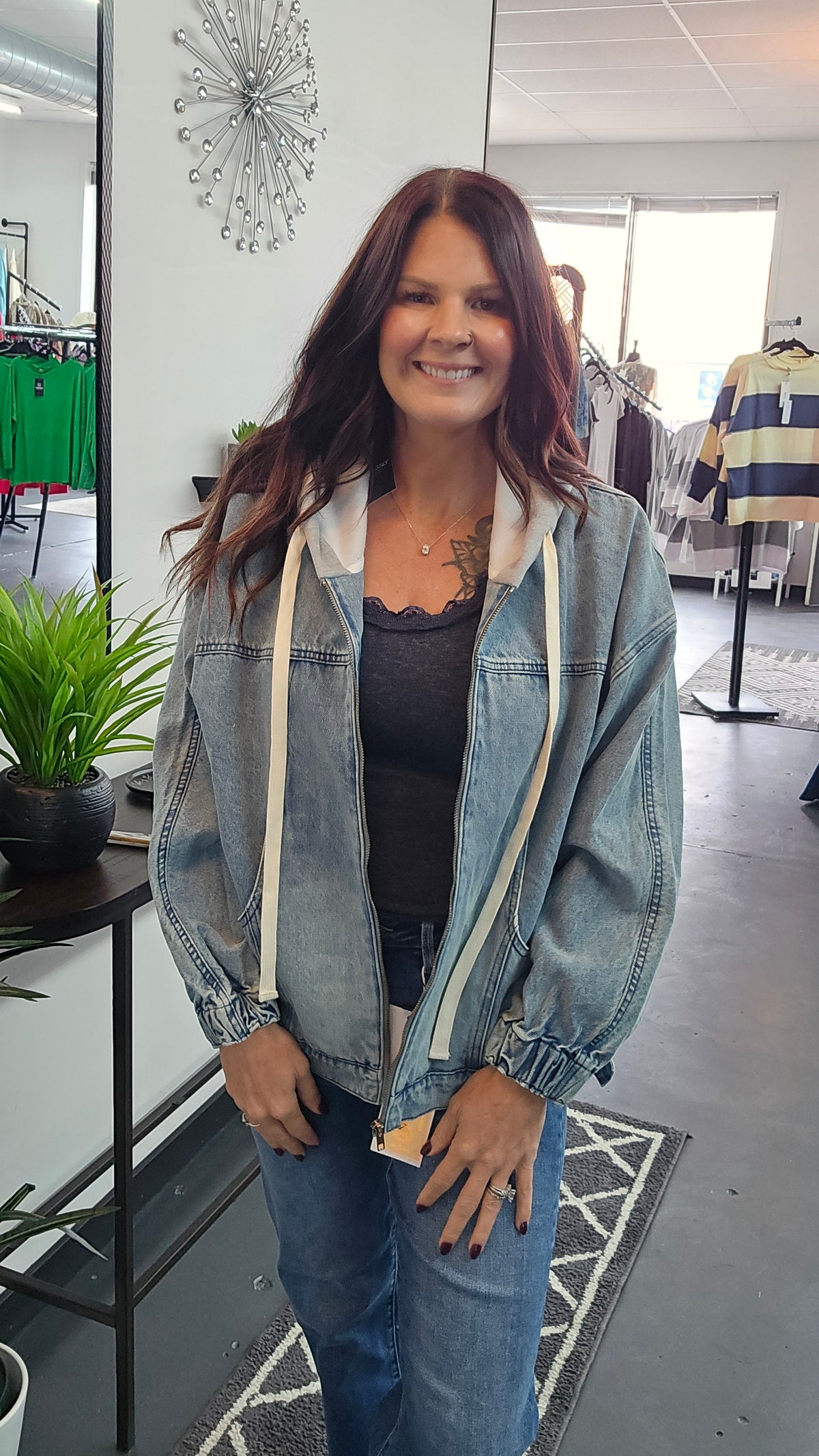 Mineral Wash Zip-Up Hooded Jacket