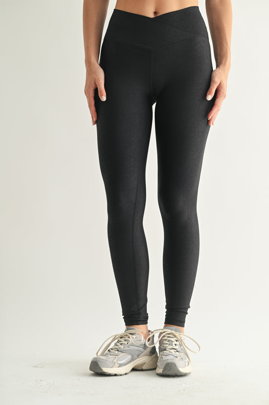 Cross Over Foil Legging