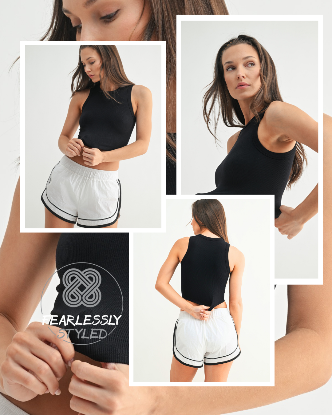 Seamless muscle tank- cropped