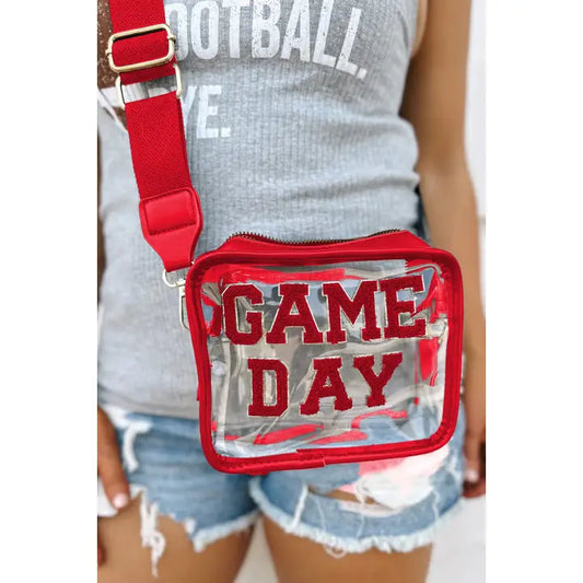 Red Game Day Clear Bag