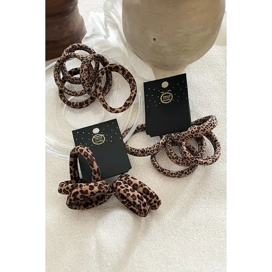Leopard Print Hair Ties