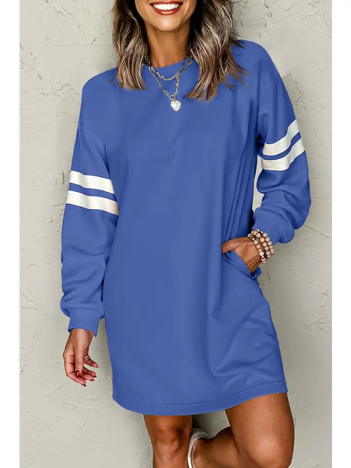 Striped Sweatshirt Dress