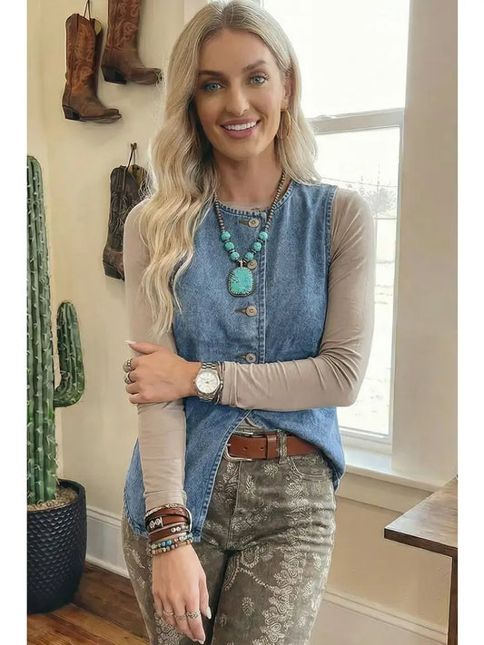 Western Button Down Vest