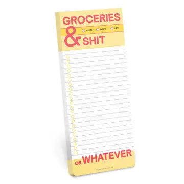 Groceries & Shit notes