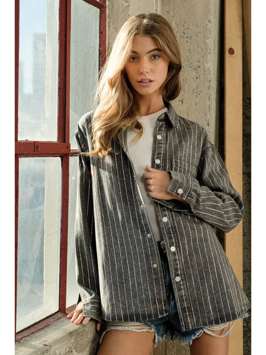 Sparkle Stone charcoal top