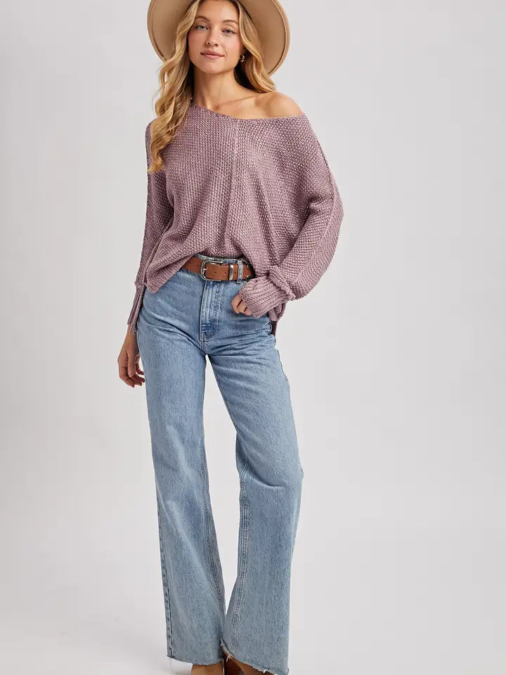Reverse Seam Loose Fit Sweater