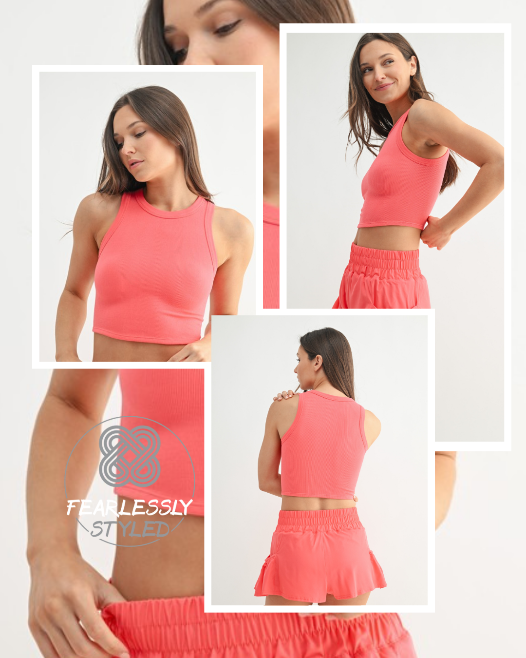 Seamless muscle tank- cropped