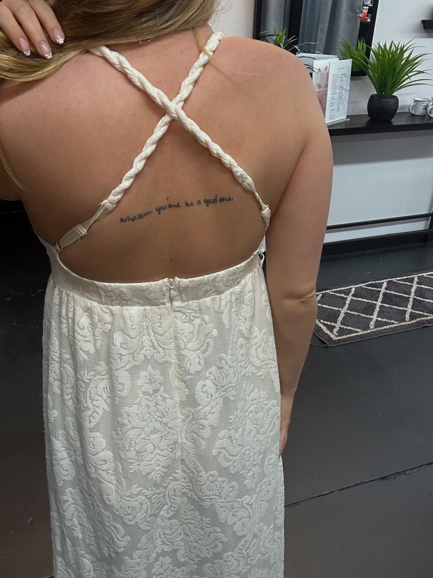 Criss Cross Back Maxi Dress