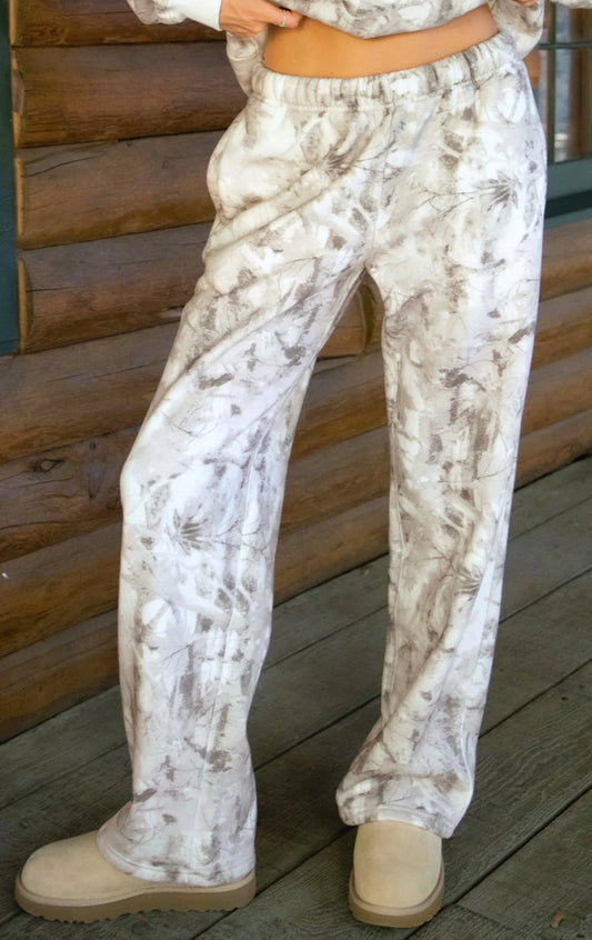 Light Camo Wide Leg Pants