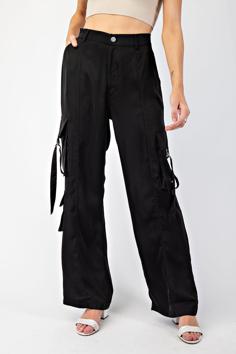 Silk Pocket Cargo Pants