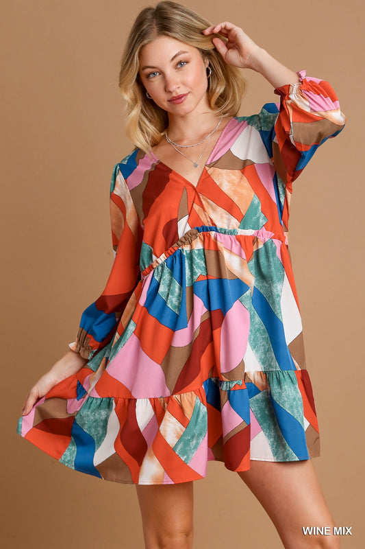 Abstract Print dress