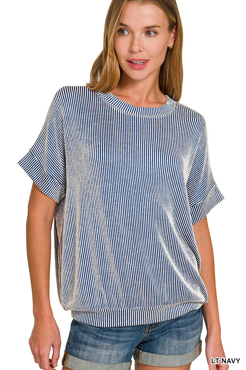 Cord Short Sleeve Top