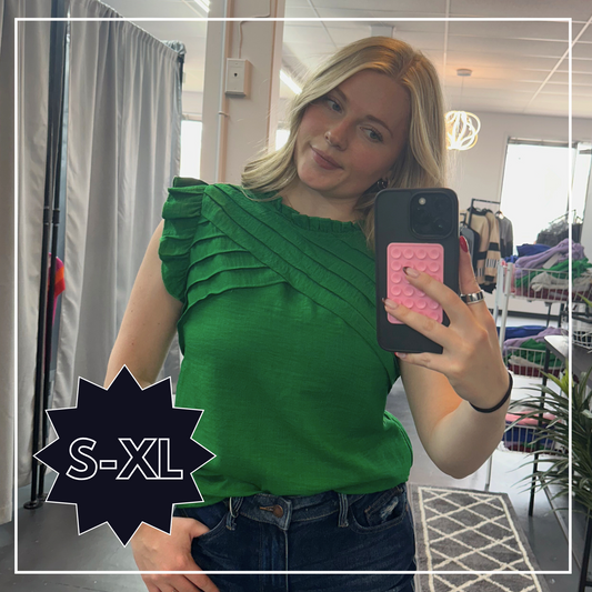 Crinkle Pleated Top