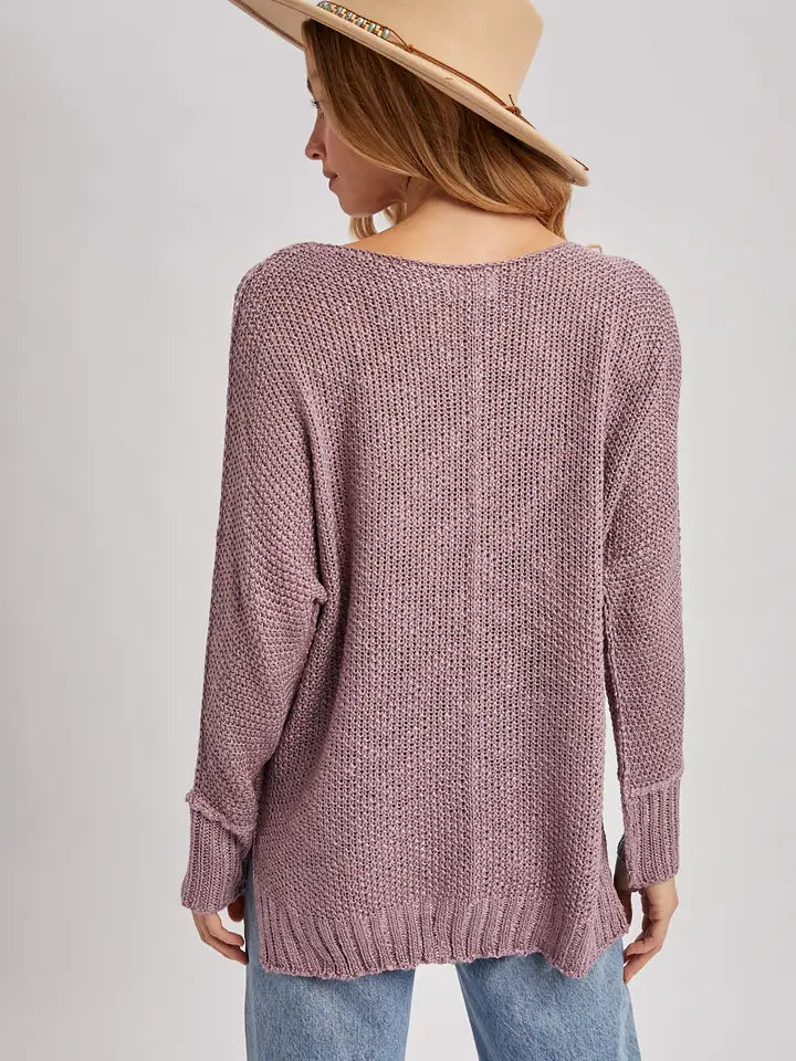 Reverse Seam Loose Fit Sweater