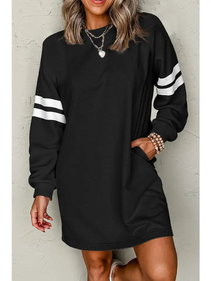 Striped Sweatshirt Dress