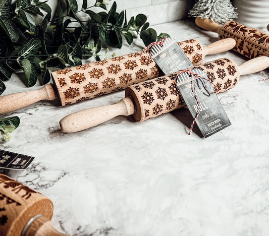 Wooden Holiday Rolling Pins/cookie cutters