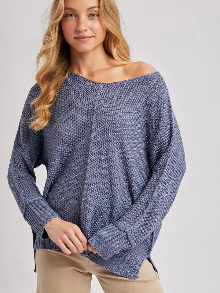 Reverse Seam Loose Fit Sweater
