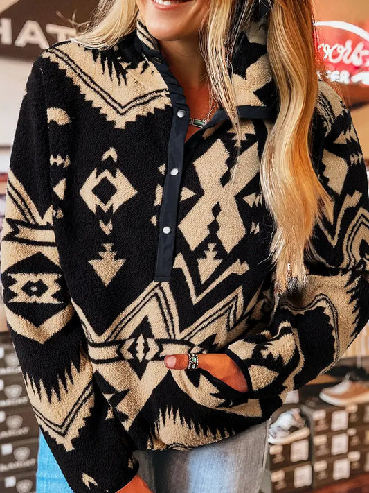 Western Half Button Pullover