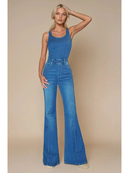 Denim Wide Leg Jumper