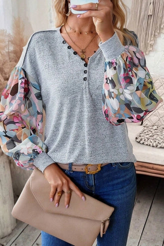 Floral Sleeve Top